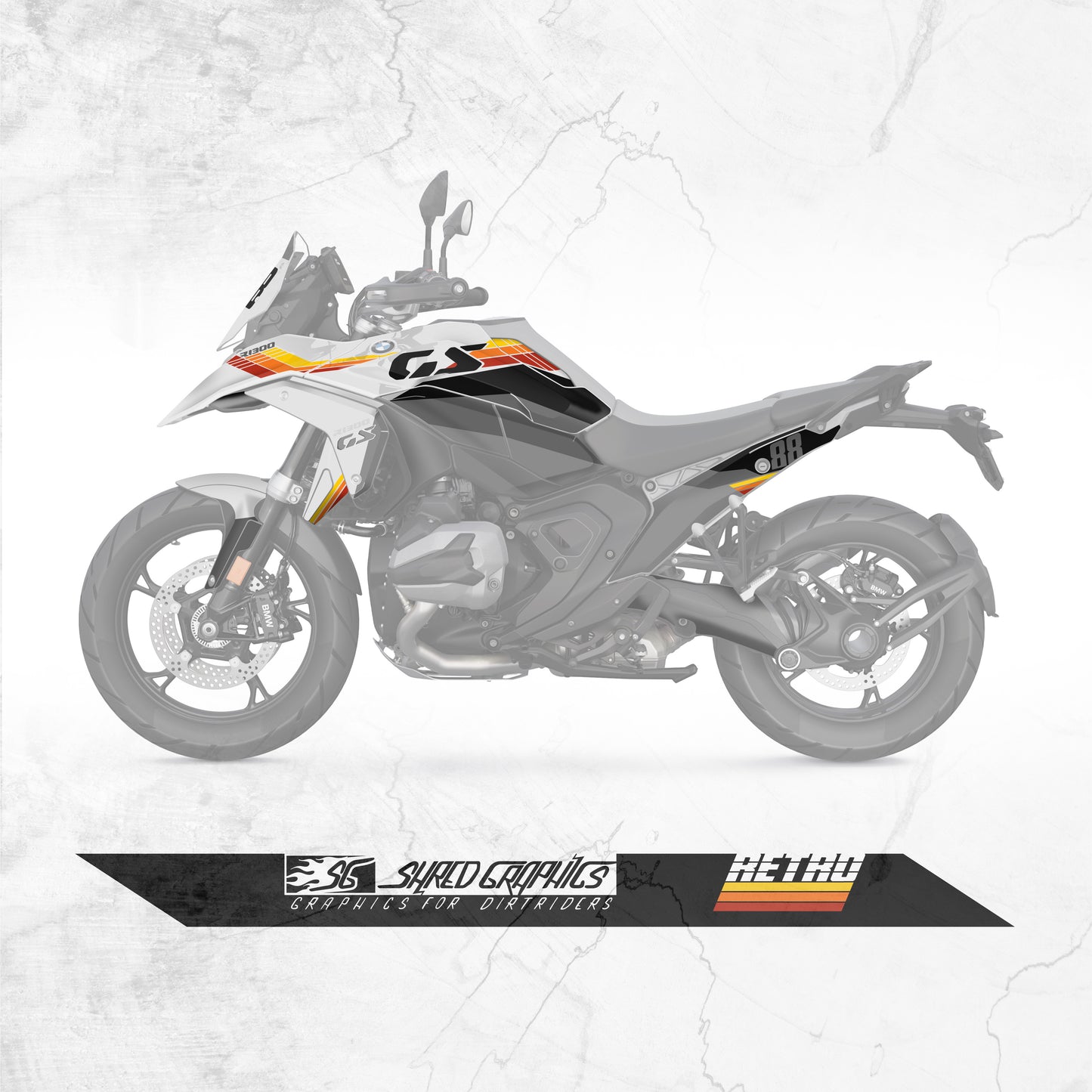 BMW R1300GS | RETRO - RACING WHITE