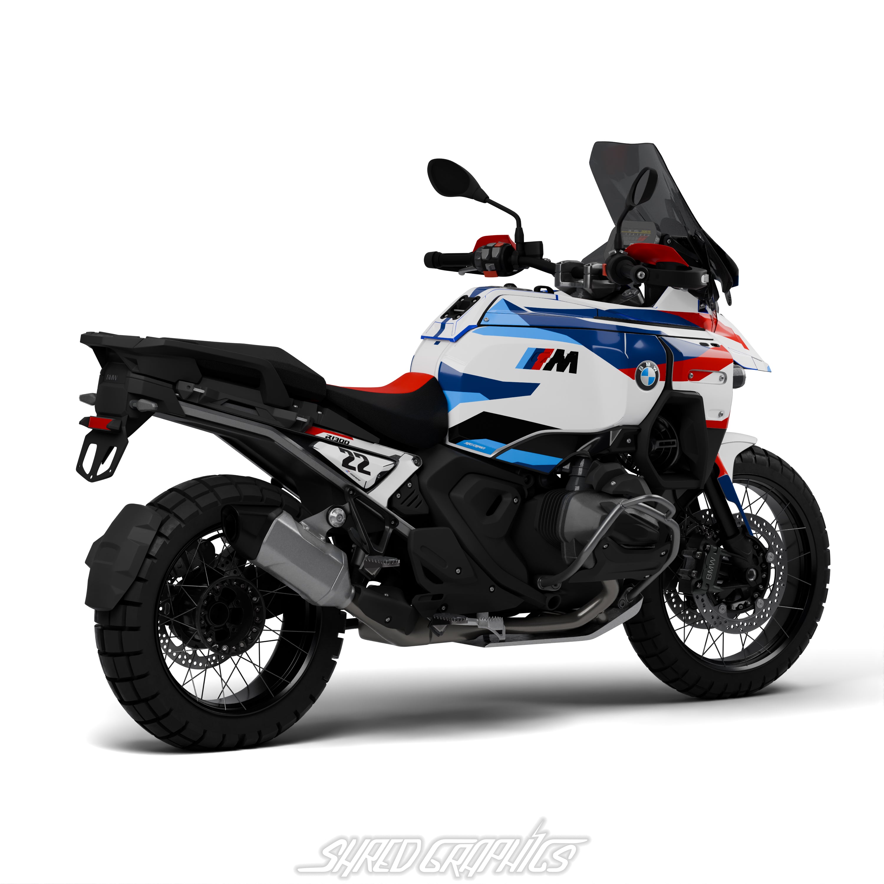 BMW R1300GS Adventure | M style White – Shred Graphics