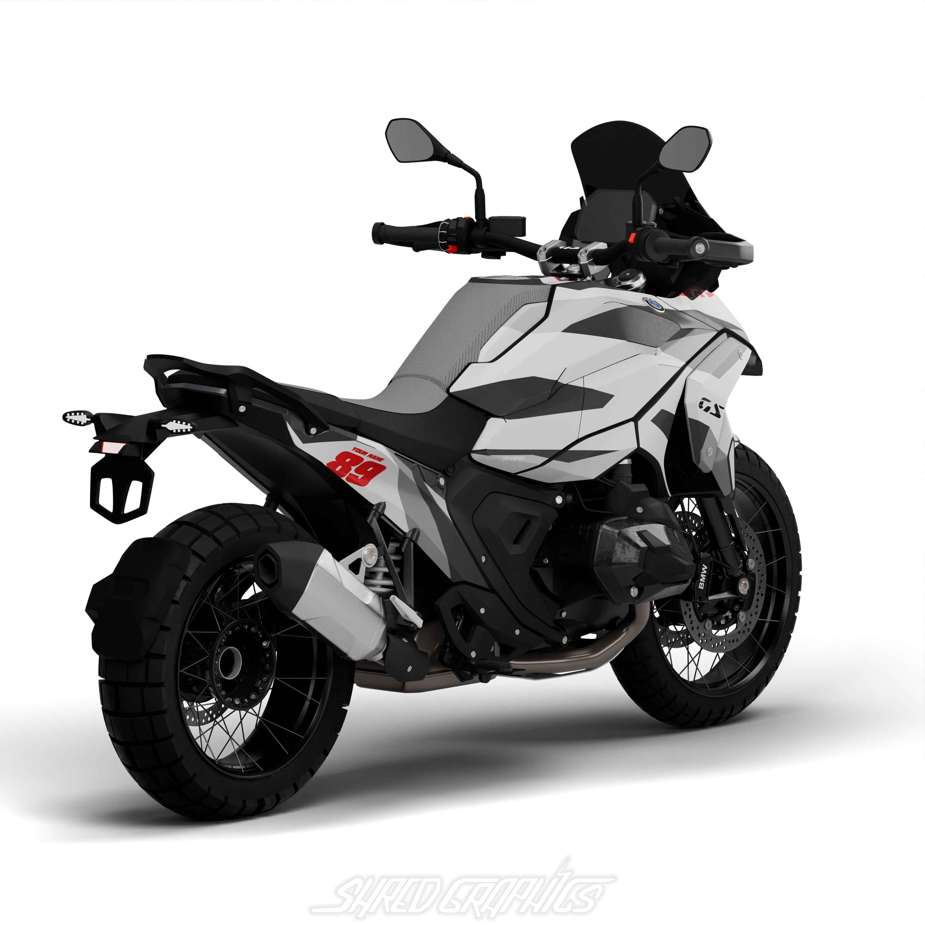 BMW R1300GS | Winterstorm Red – Shred Graphics