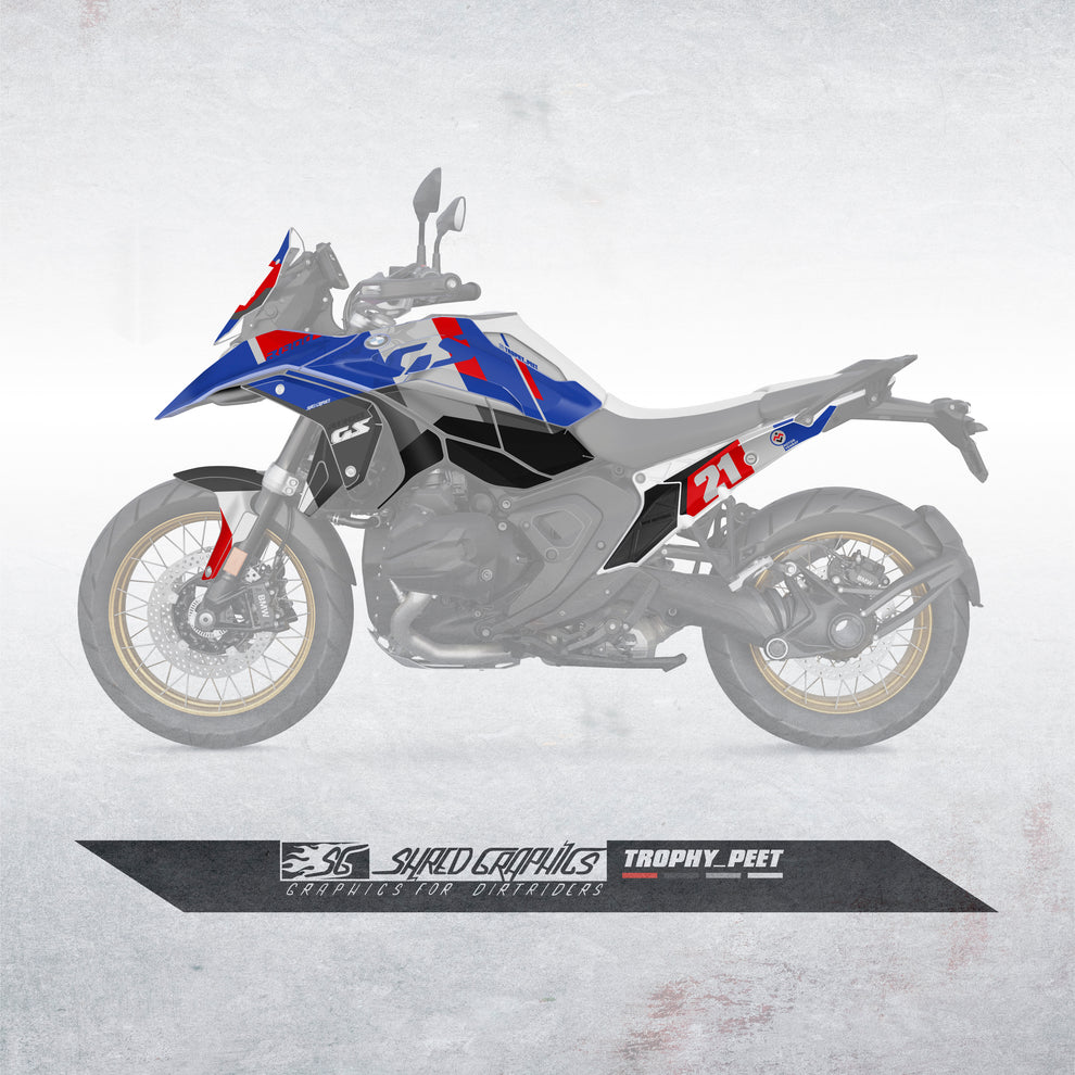 BMW R1300GS | Trophy Peet '25 BLUE – Shred Graphics