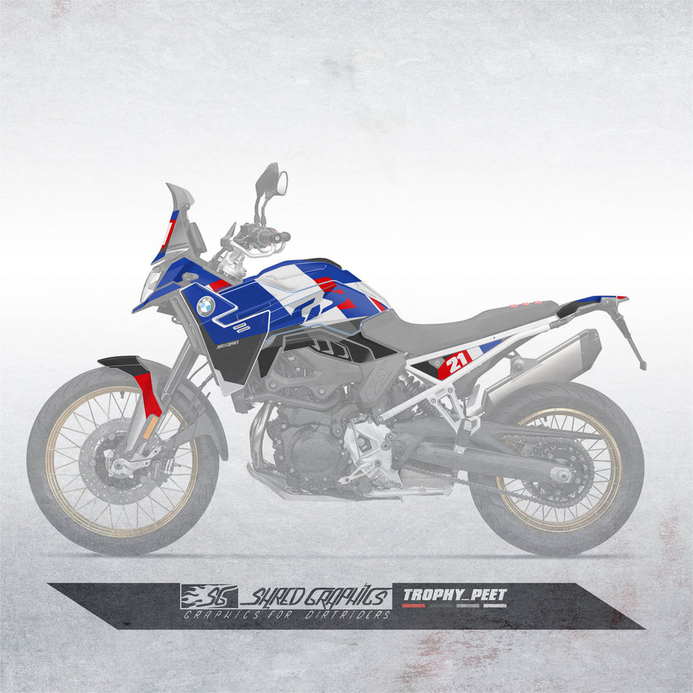 BMW F900GS | Trophy Peet '25 Blue – Shred Graphics